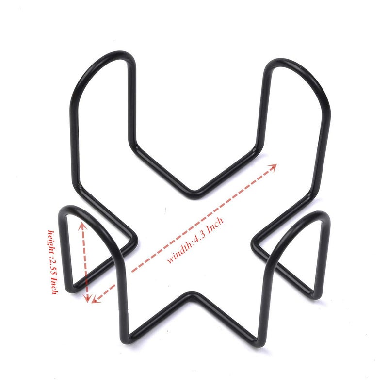 MOYODOR Coaster Holder 4.3 Inch Black Iron Metal Holder Storage Caddy for Both Round and Square Coasters Fit 4 to 9 Pieces Coasters (2 PC) - Image 2